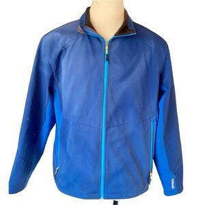 Champion XL blue zip up polyester men’s winter fall jacket coat